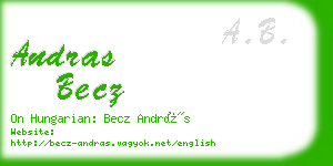 andras becz business card